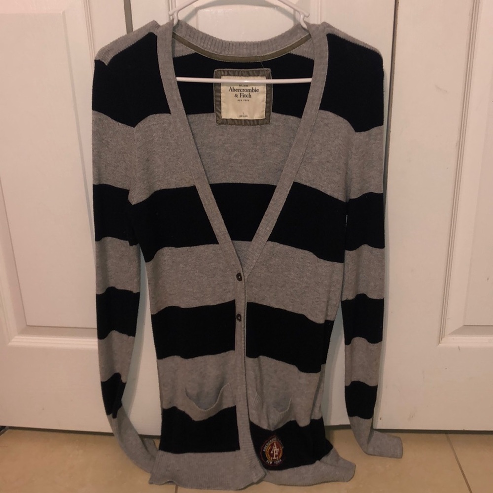 grey cardigan